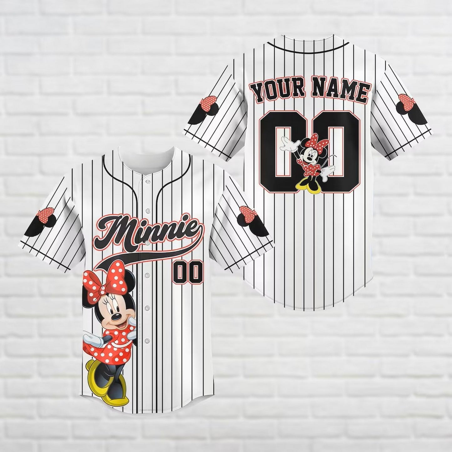 Custom Name Disney Minnie Baseball Jersey