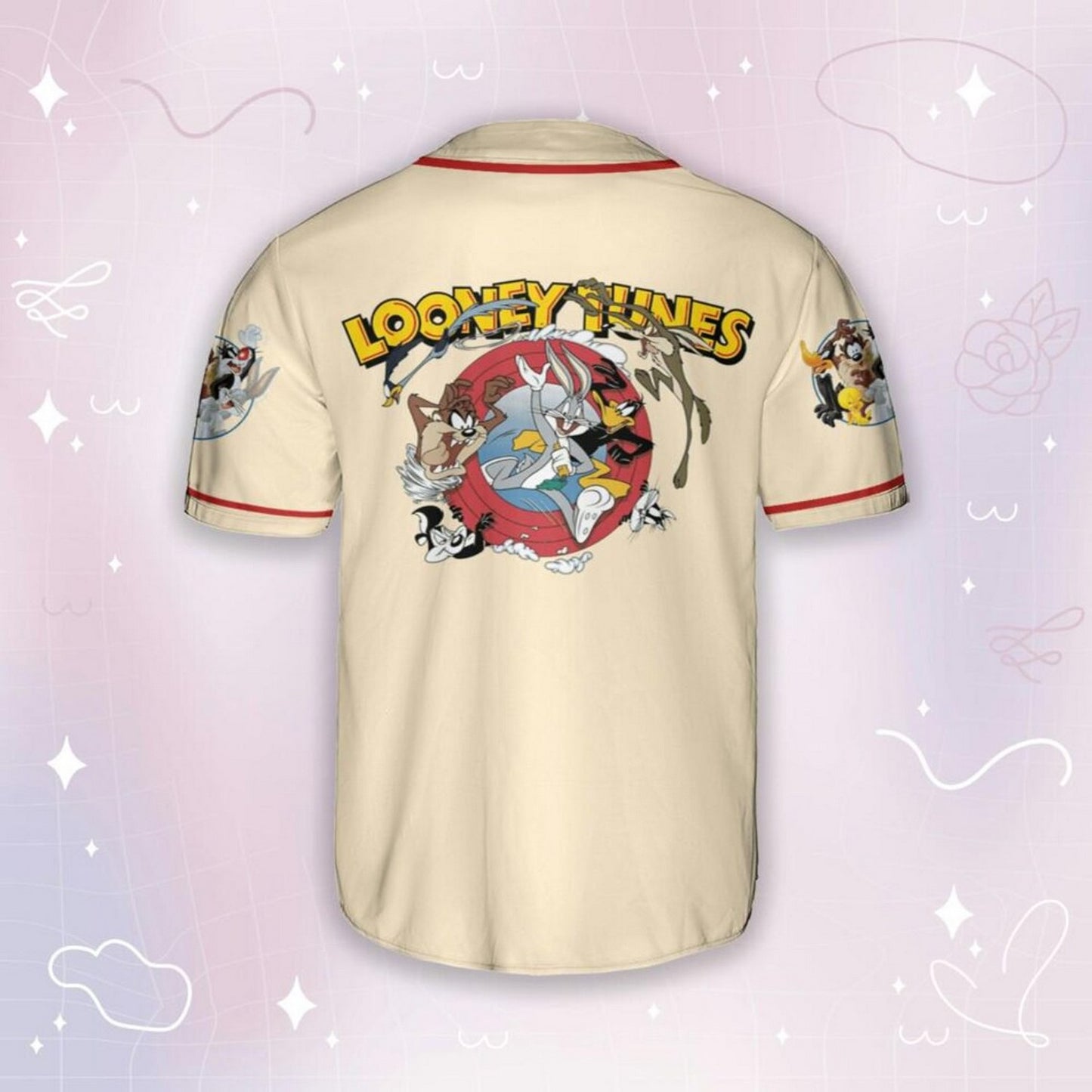 Custom Name Looney Tunes Vintage Baseball Jersey
