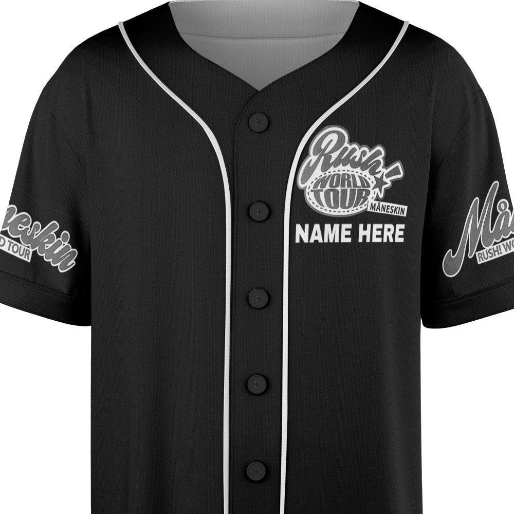 Custom Name Maneskin 2023 Tour Baseball Jersey, Rush! World Tour Concert Tickets - lylyprint.com