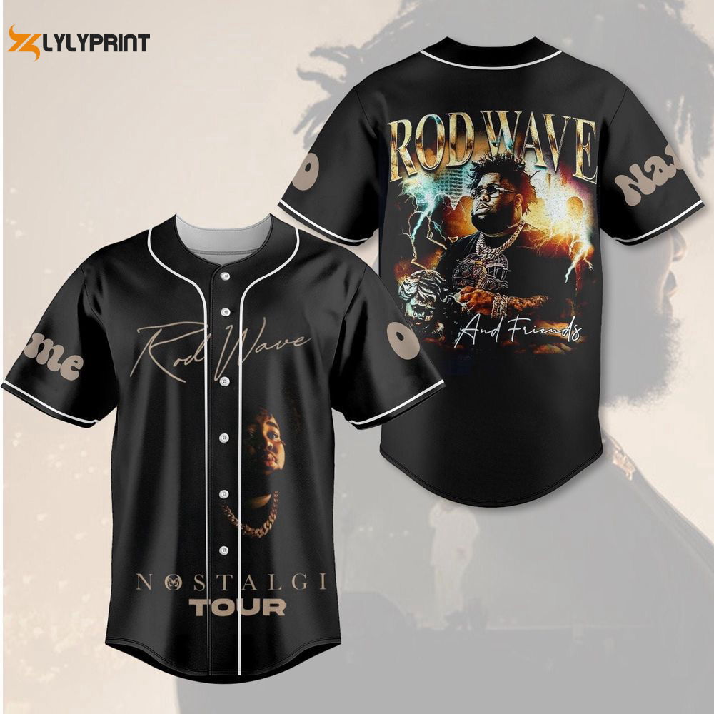 Customized Rod Wave And Friends Baseball Jersey, Nostalgia 2023 Tour - lylyprint.com