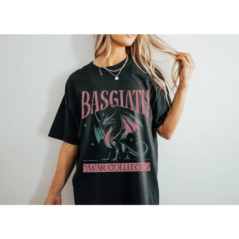 fourth wing basgiath war college shirt, fourth wing merch, fantasy book lover shirt, iron flame merch, fourth wing dragon rider shirt