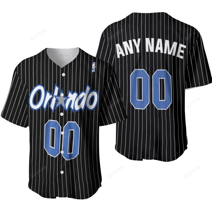 Orlando Magic Nba Basketball Team Logo Hardwood Classics Swingman Black Personalized Baseball Jersey Nba Gift For Fans