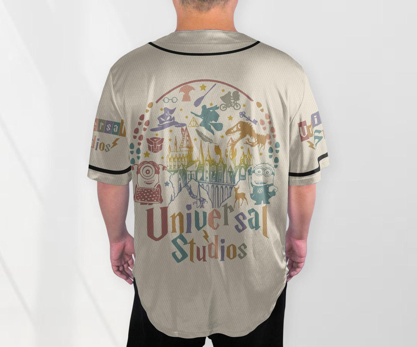Personalize Universal Studio Vintage Characters Custom Baseball Jersey Disneyland Jersey Gift