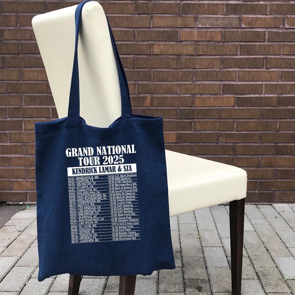 Kendrick Lamar With SZA Tote Bag, Grand National Tour 2025 Tote Bag