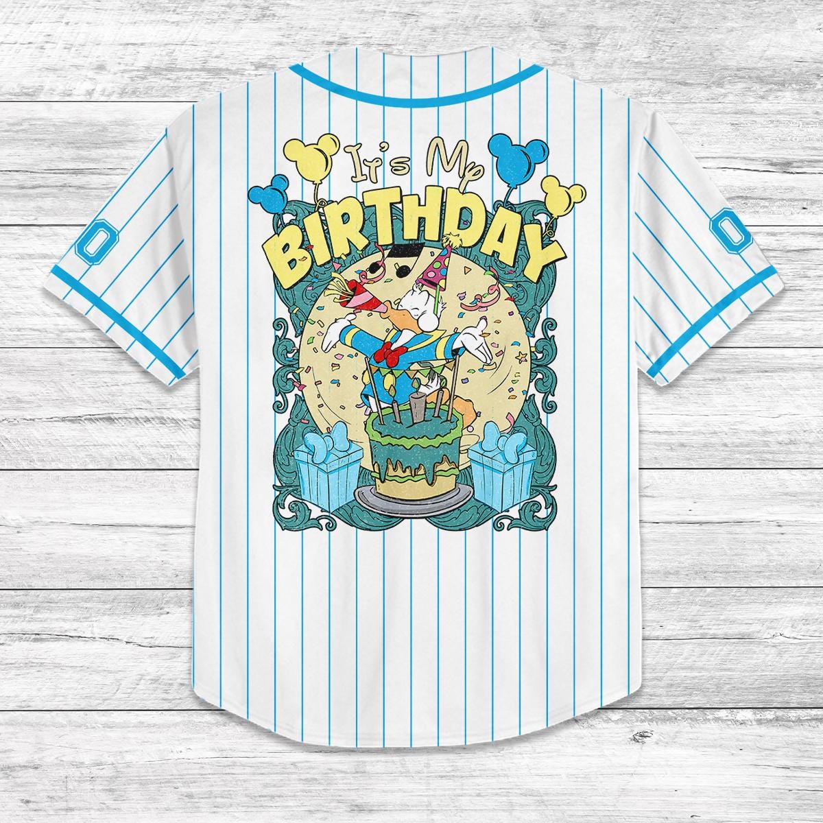 Custom Donald Birthday Baseball Jersey, Disney Trip 2025 Shirt, Personalized Gift for Boys, Matching Family Vacation Outfit