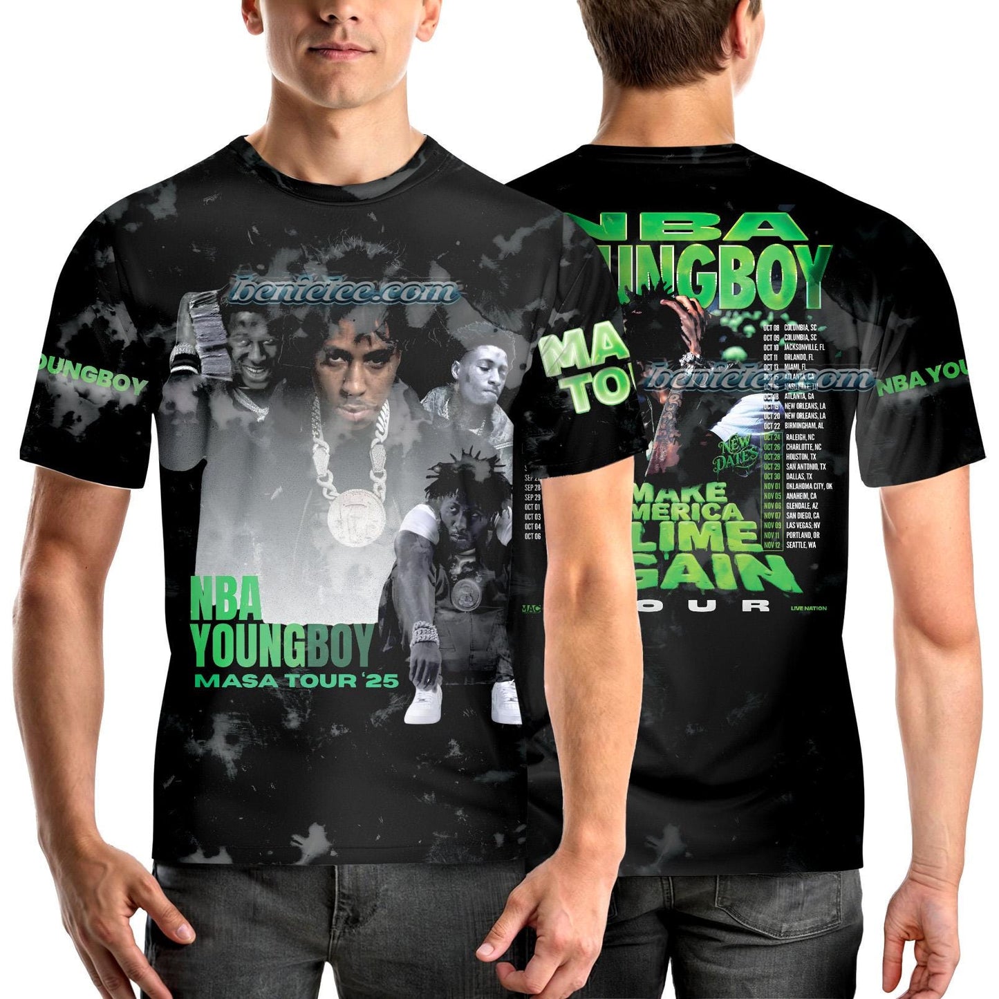 NBA Youngboy Masa Tour 2025 TShirt 3D