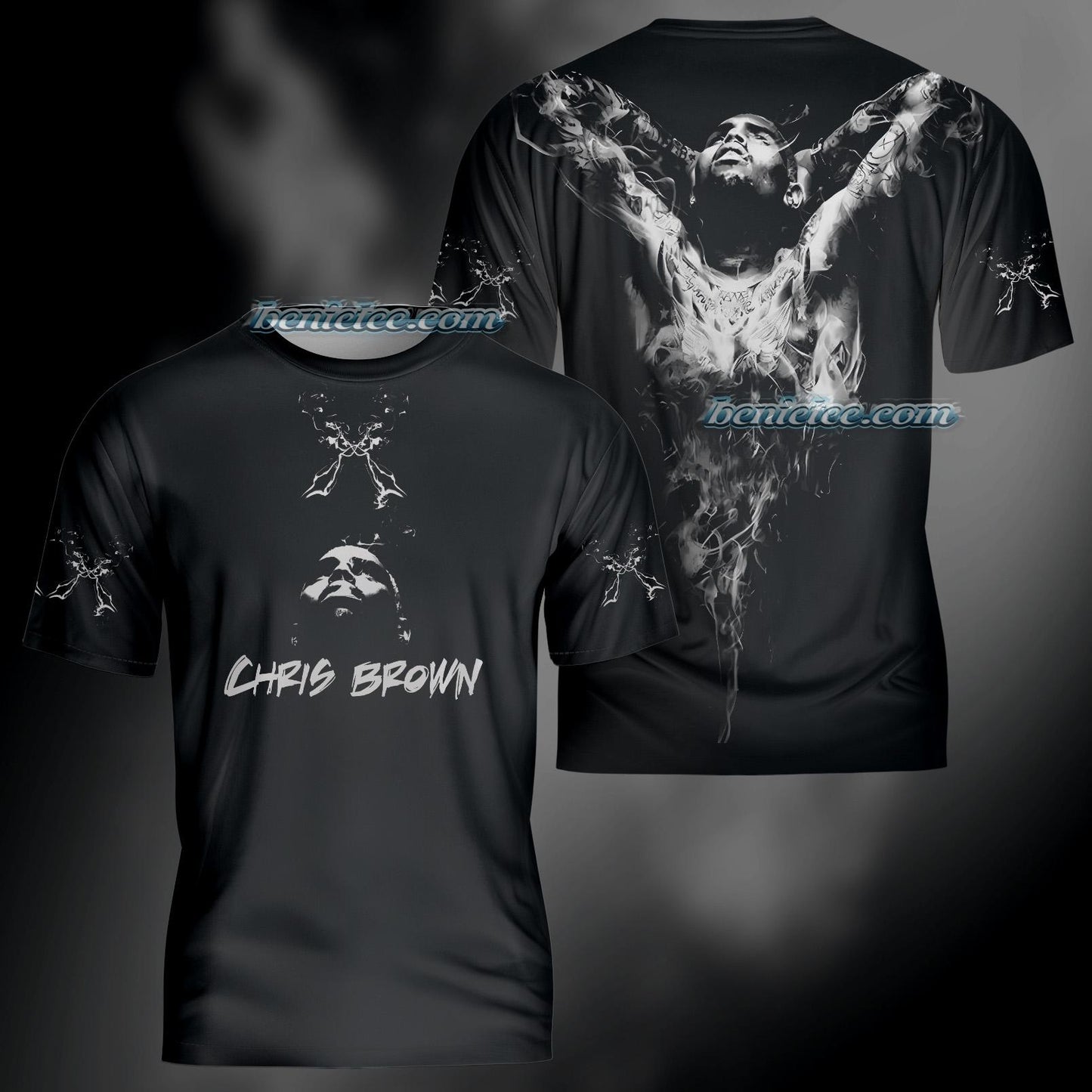 Rapper Chris Brown Breezy Bowl XX Tour Tee 3D
