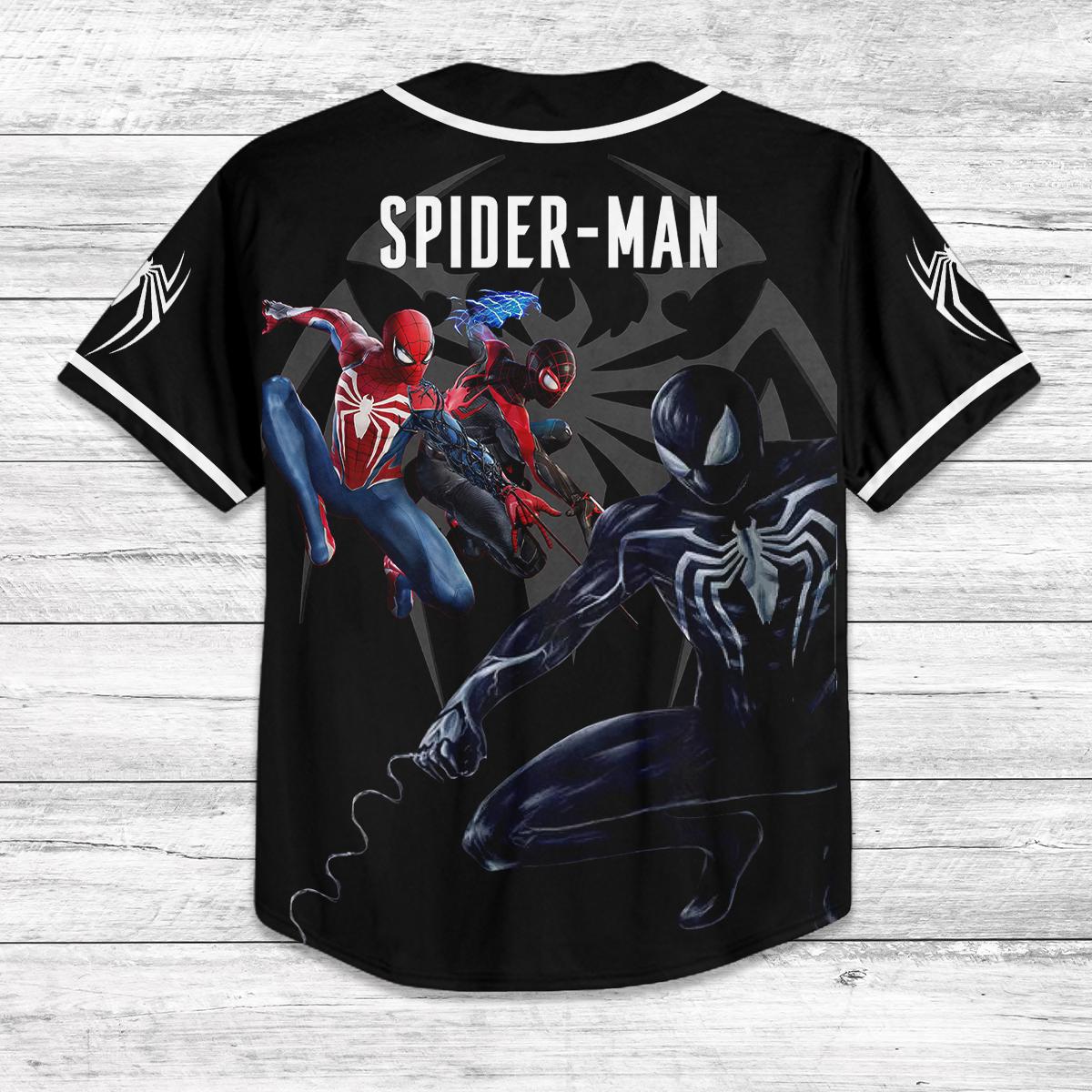 Custom Amazing Spider-Man Baseball Jersey, Kids Youth Adult Matching Outfit, Disney Trip 2025 Shirt, Personalized Superhero Jersey