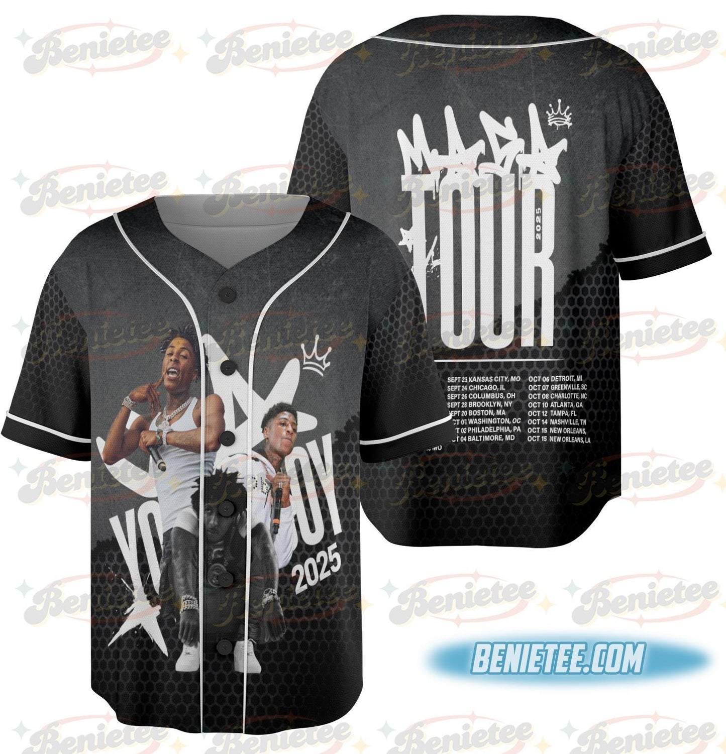 NBA Youngboy Masa Tour Baseball Jersey