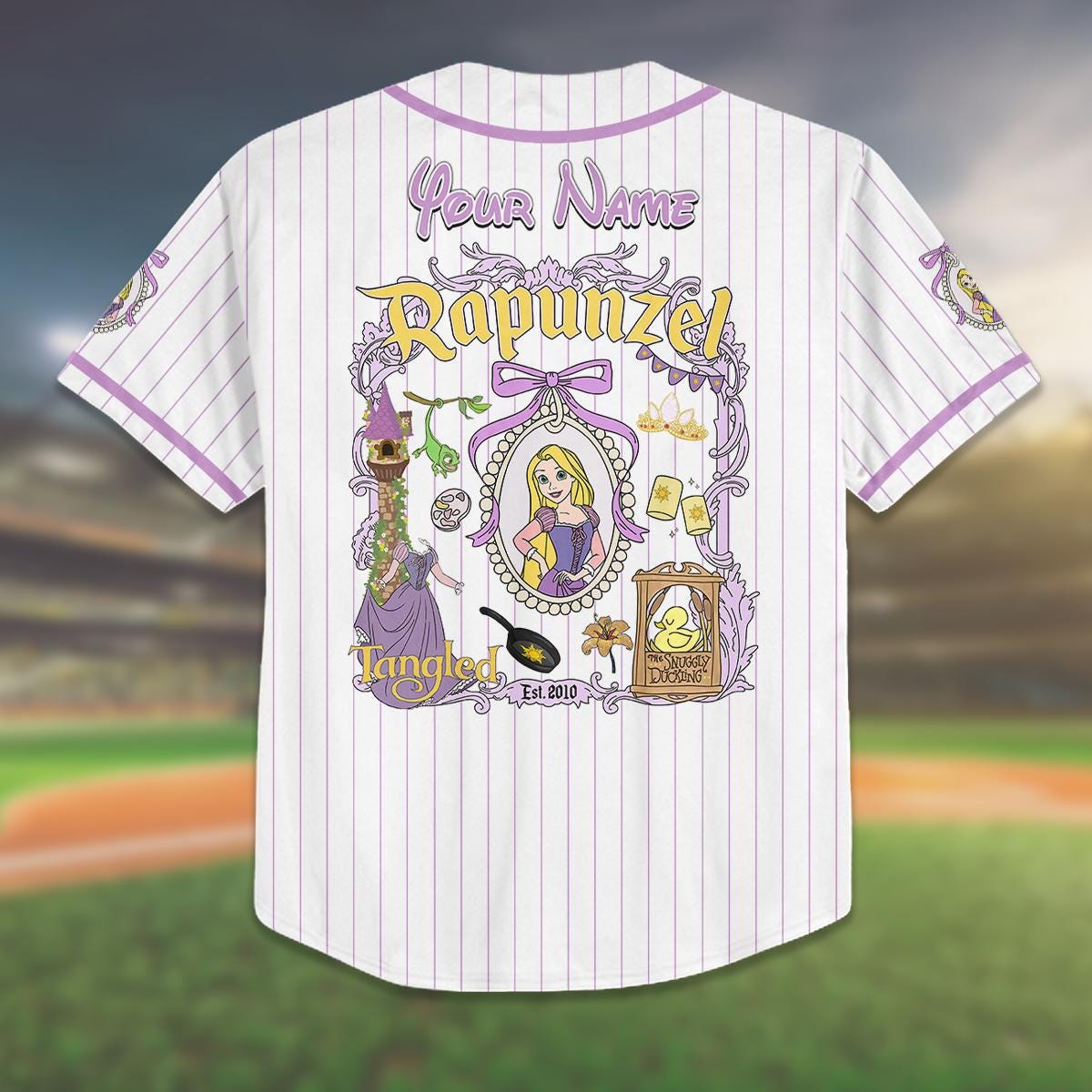 Girls Rapunzel Baseball Jersey, Custom Disney Trip 2025 Shirt, Personalized Disney Girl Jersey, Matching Family Disney Outfit