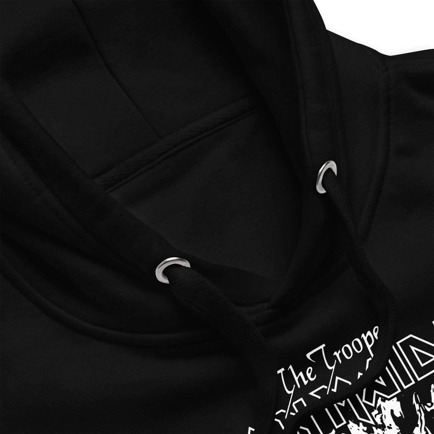 Iron Maiden Trooper Black and White Classic Hoodie