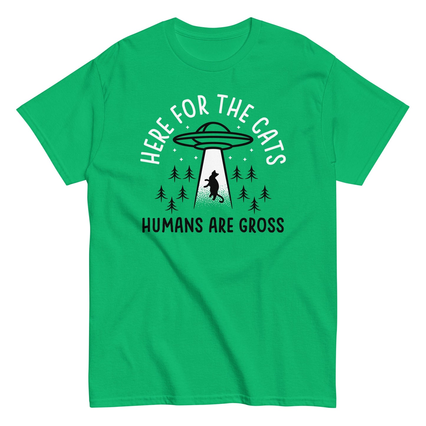 Here For The Cats, Humans Are Gross Men's Classic Tee