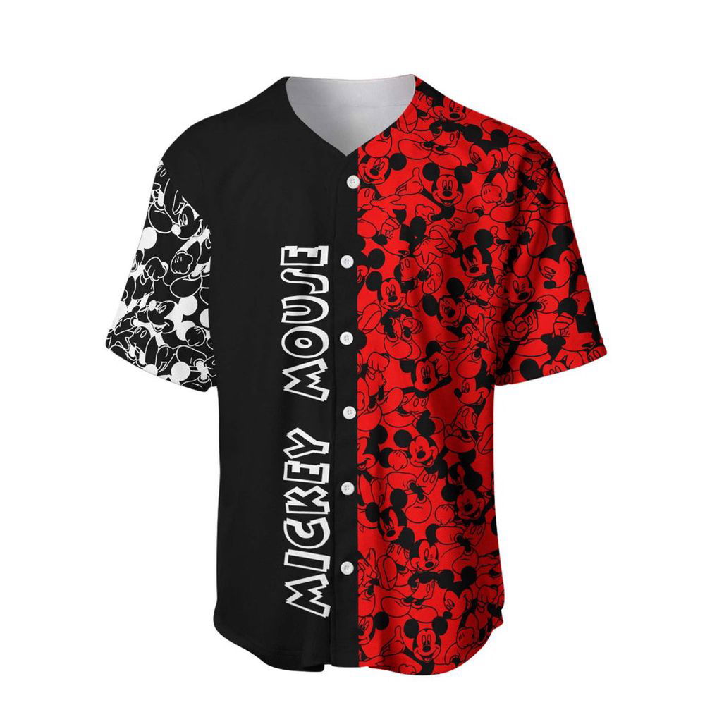 Mickey Mouse Disney Baseball Jersey Disney Cartoon Graphic Casual Outfits - lylyprint.com