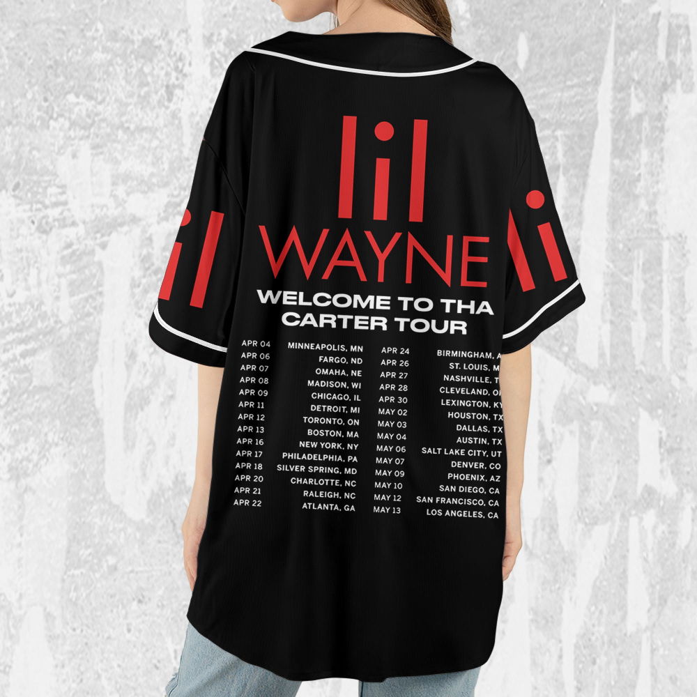 Personalize Lil Wayne Welcome To Tha Carter Tour Dates 2023 Jersey, Custom Baseball Jersey - lylyprint.com