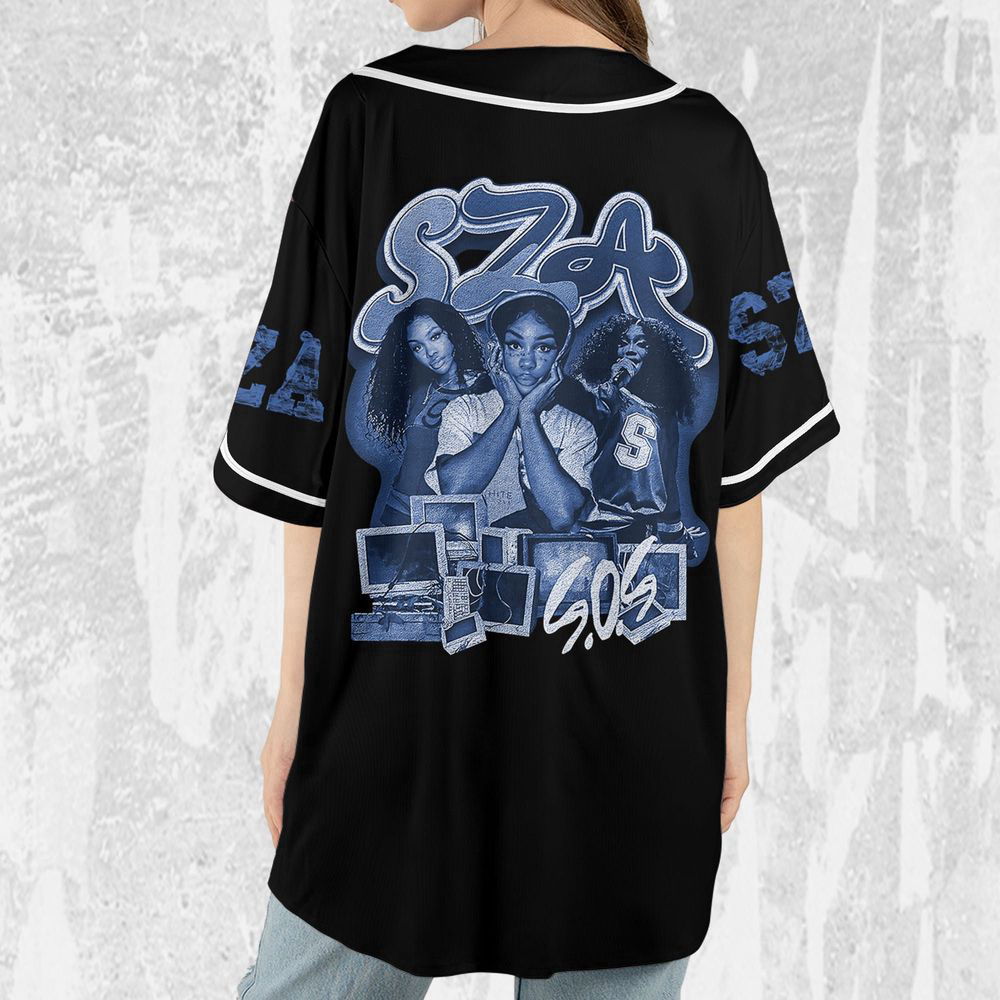 Personalize SZA Retro Vintage SOS Jersey, Sza Baseball Jersey, SOS New Album Merch - lylyprint.com