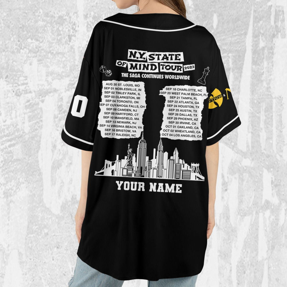 Personalize Wu-Tang Clan & Nas NY State Of Mind Tour Jersey, Tang Baseball Jersey, Tang Shirt, The Wu Jersey Shirt, Rock And Roll Jersey - Aopprinter
