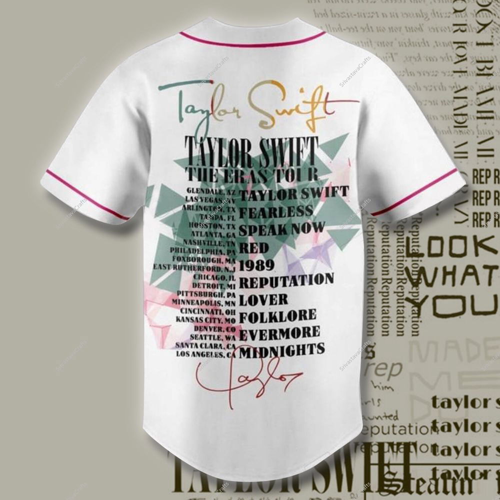 Personalized The Eras Tour Adult Baseball Jersey, taylor version Jersey - lylyprint.com