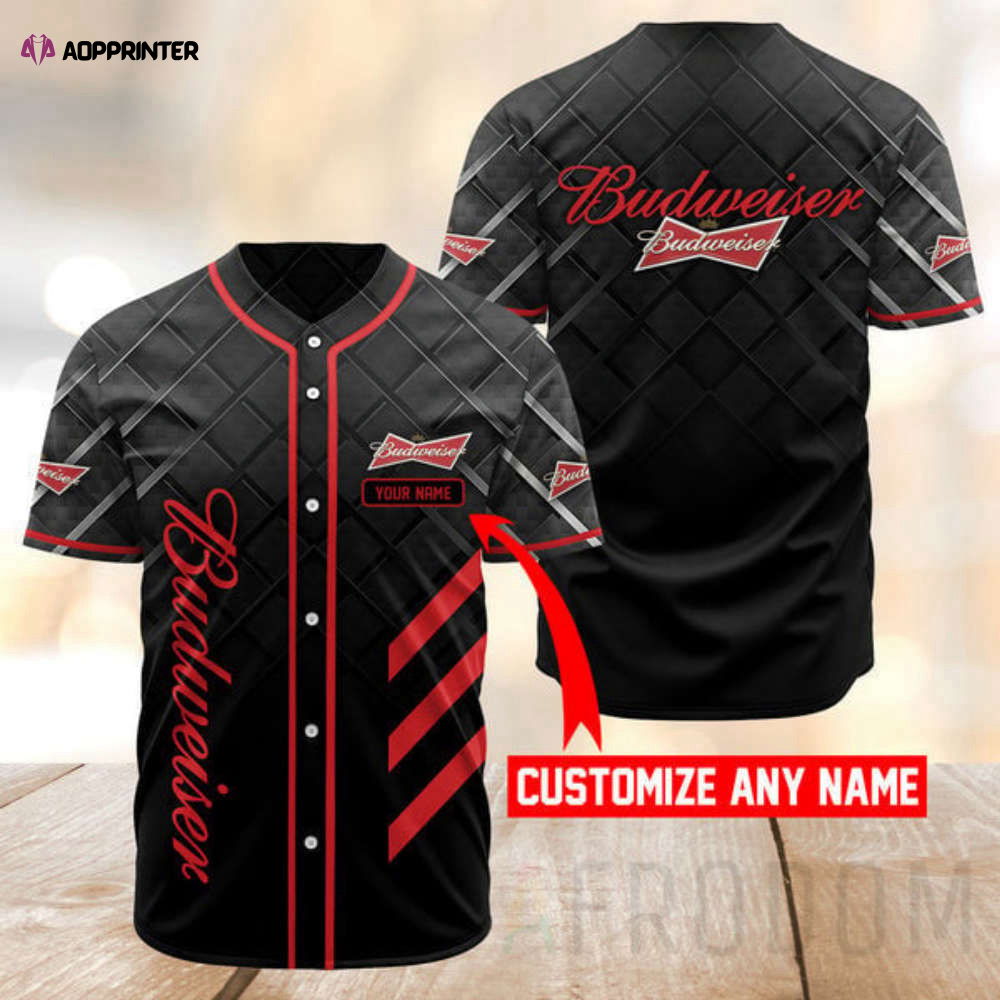 Personalized Vintage Budweiser Baseball Jersey - Aopprinter