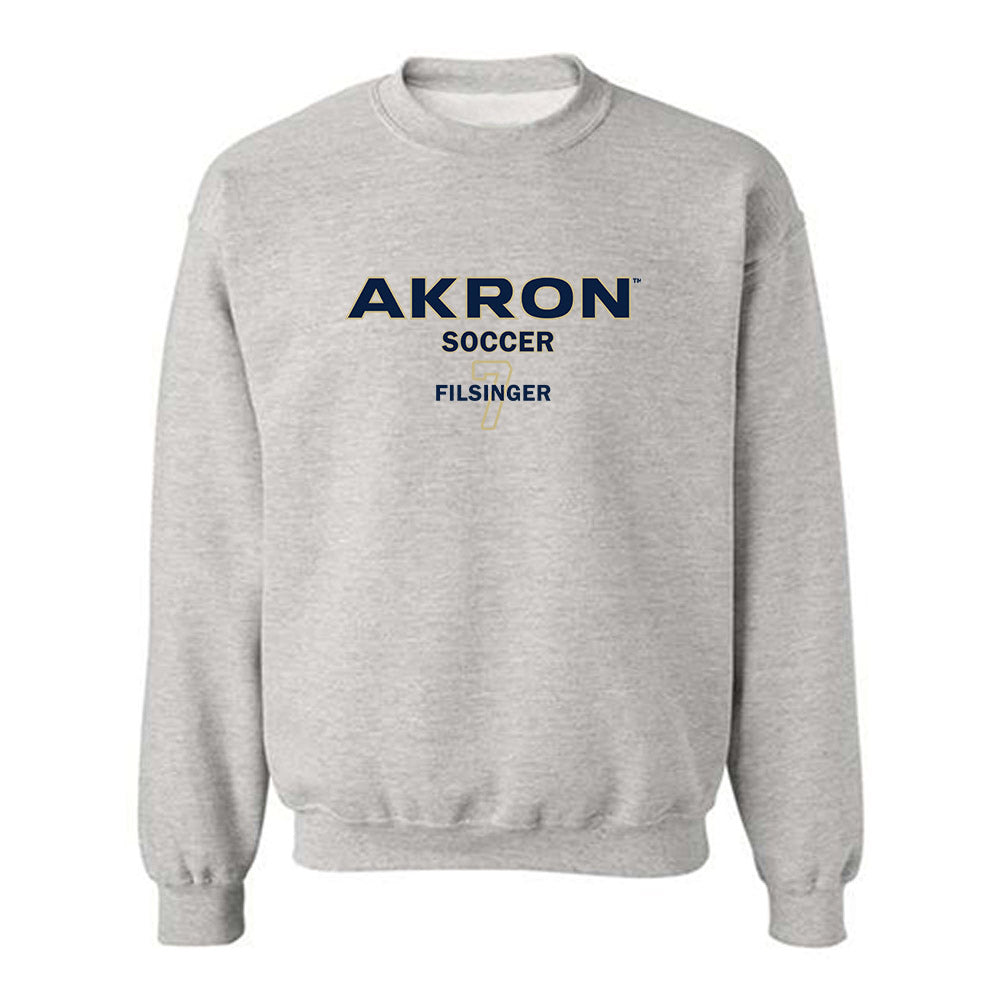 Akron - NCAA Men's Soccer : Connor Filsinger - Classic Fashion Shersey Crewneck Sweatshirt Style001