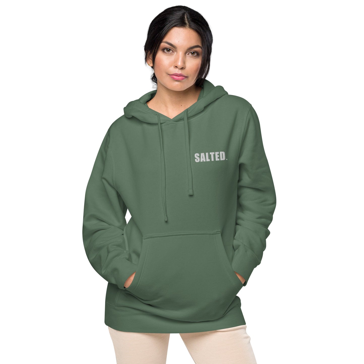 Salted Logo Unisex pigment-dyed hoodie