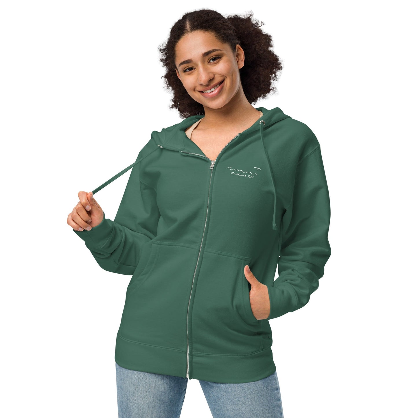Salted Unisex fleece zip up hoodie