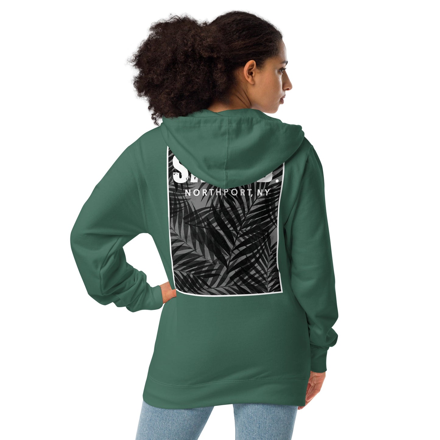 Salted Unisex fleece zip up hoodie