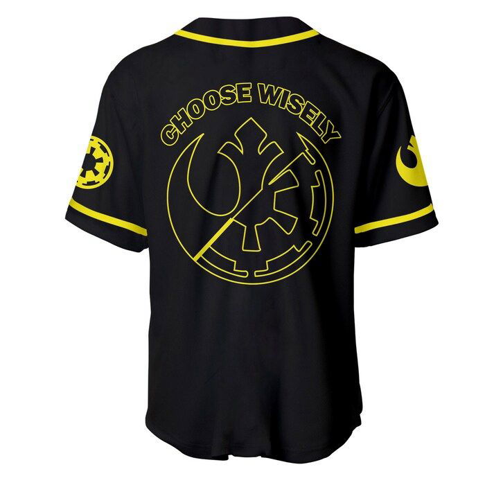 Star Wars Dark & Light Sides Black Disney Unisex Cartoon Graphics Casual Outfits Custom Baseball Jersey Gifts for Fans - lylyprint.com
