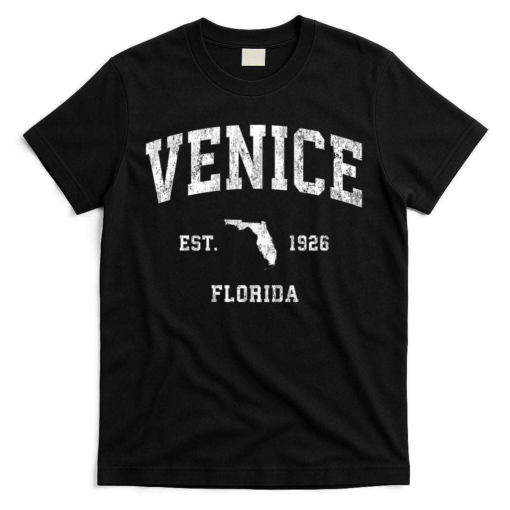 Venice Florida Fl Vintage Established Athletic Sports Design T-Shirt