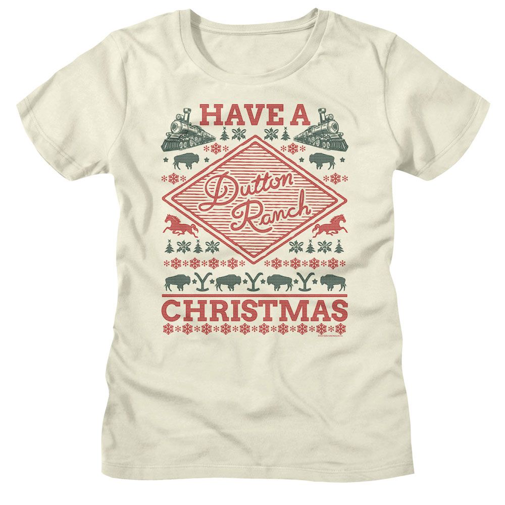 Yellowstone - Dutton Ranch Christmas Womens T-Shirt