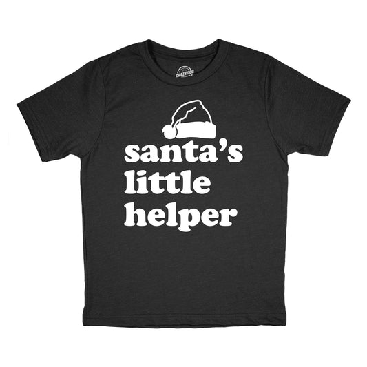 Santas Little Helper Youth T Shirt