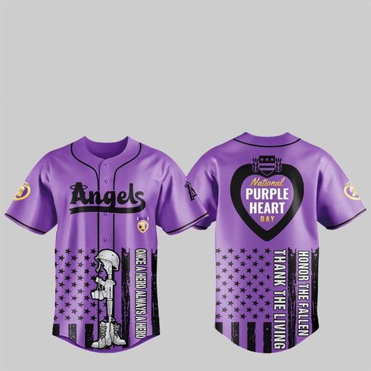 2025 LA Angels National Purple Heart Day Jersey - Grishko.com