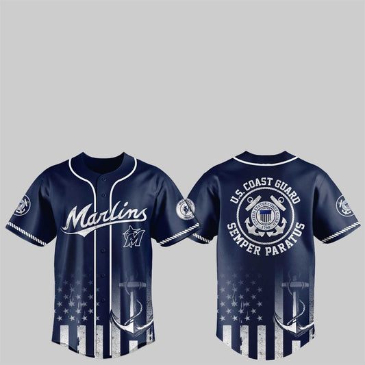 2025 Marlins US Coast Guard Semper Paratus Jersey - Grishko.com