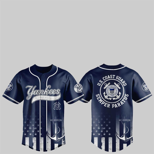 2025 NY Yankees US Coast Guard Semper Paratus Jersey - Grishko.com