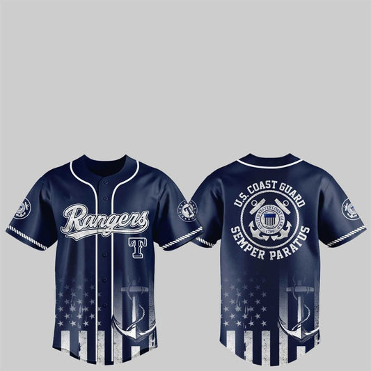 2025 Rangers US Coast Guard Semper Paratus Jersey - Grishko.com