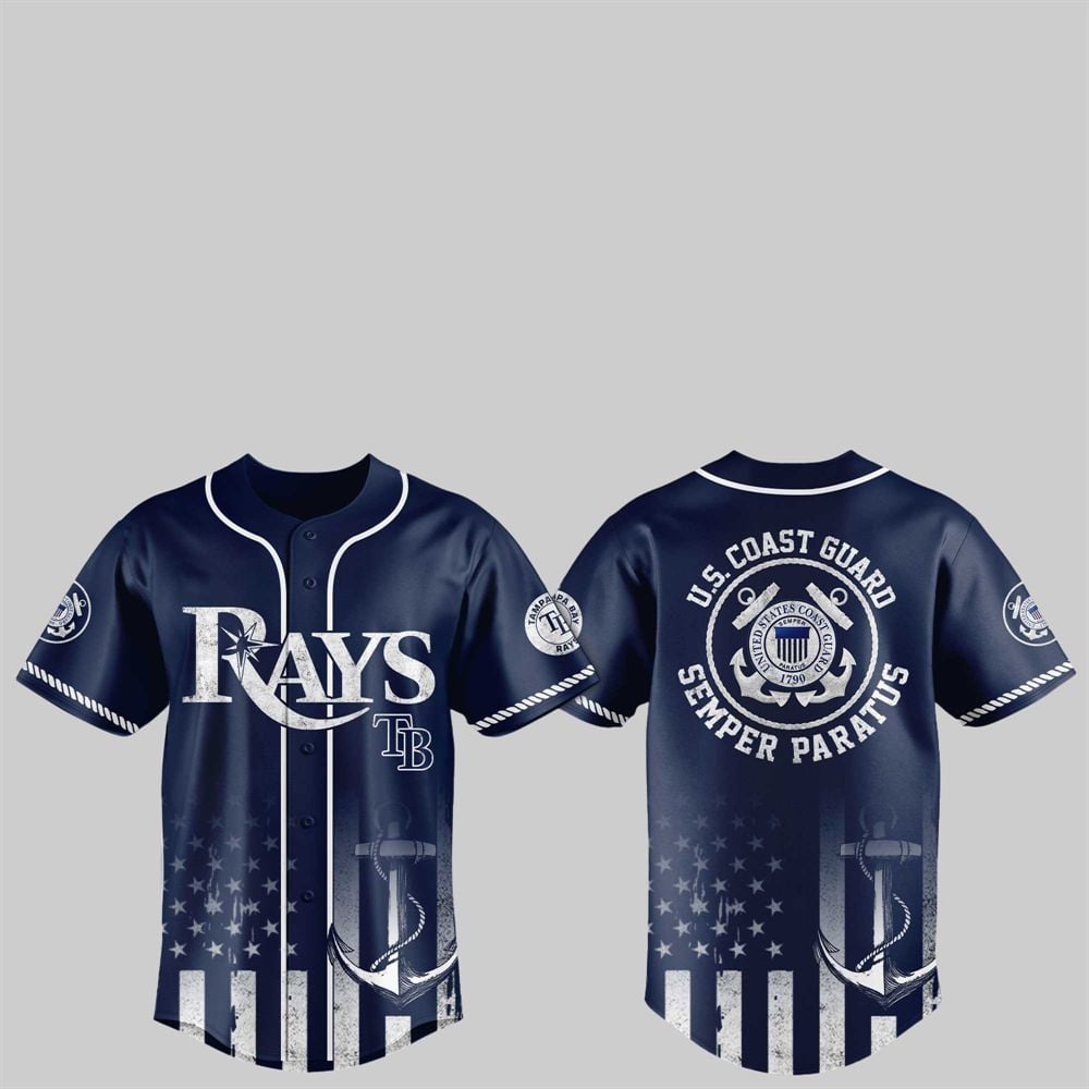 2025 TB Rays US Coast Guard Semper Paratus Jersey - Grishko.com