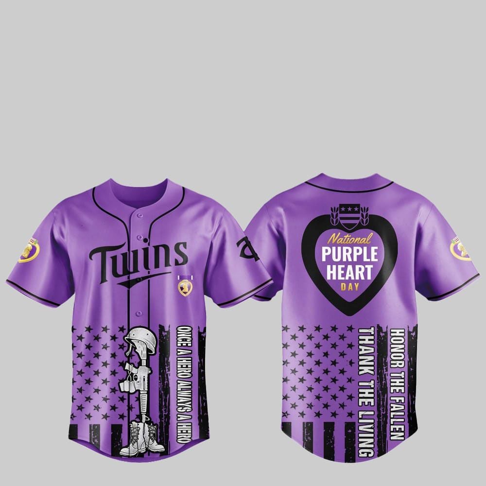 2025 Twins National Purple Heart Day Jersey - Grishko.com