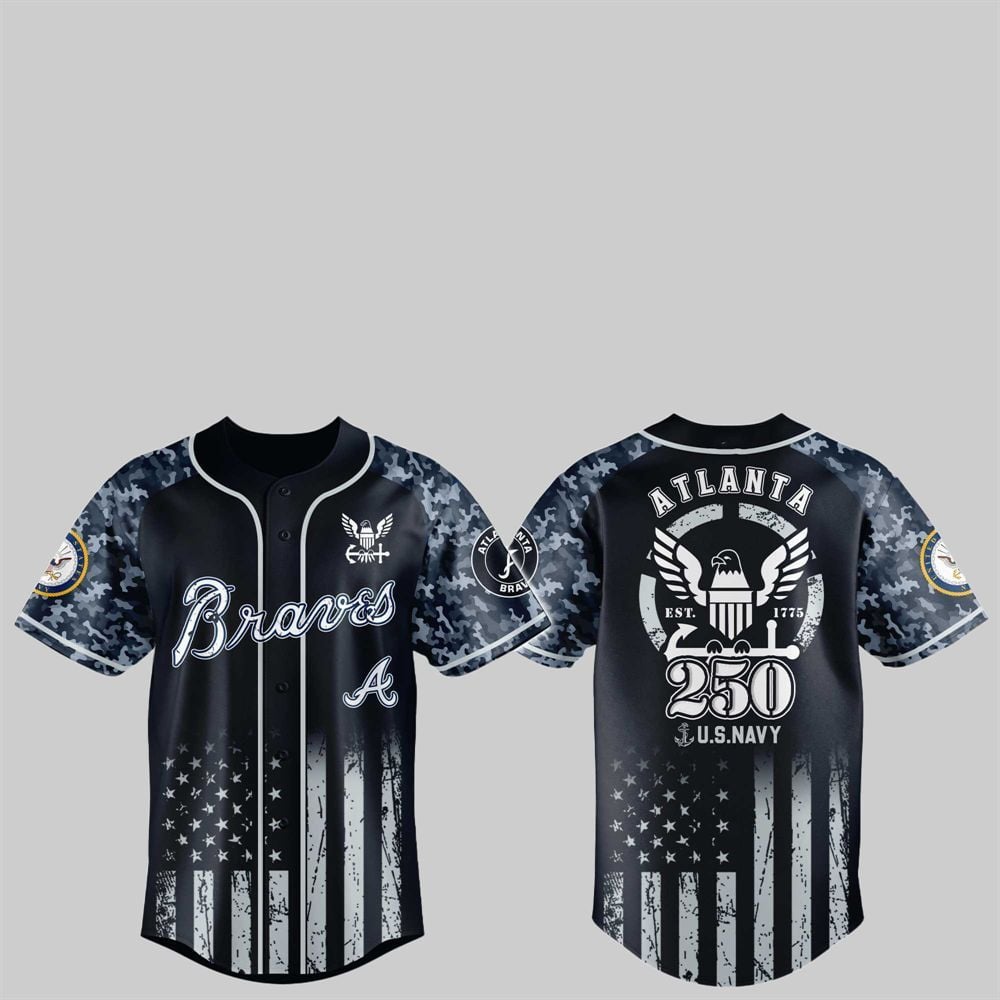 Braves 250th US NAVY Jersey 2025 - Grishko.com