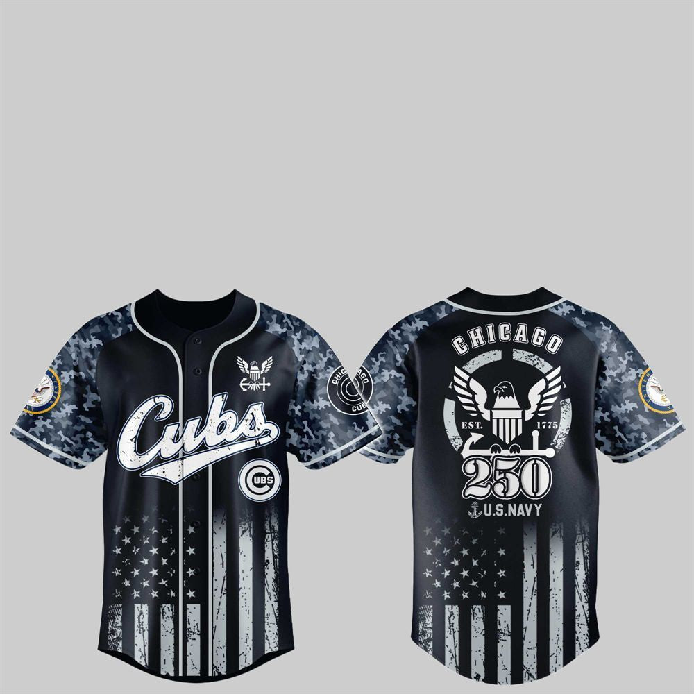 Cubs 250th US NAVY Jersey 2025 - Grishko.com