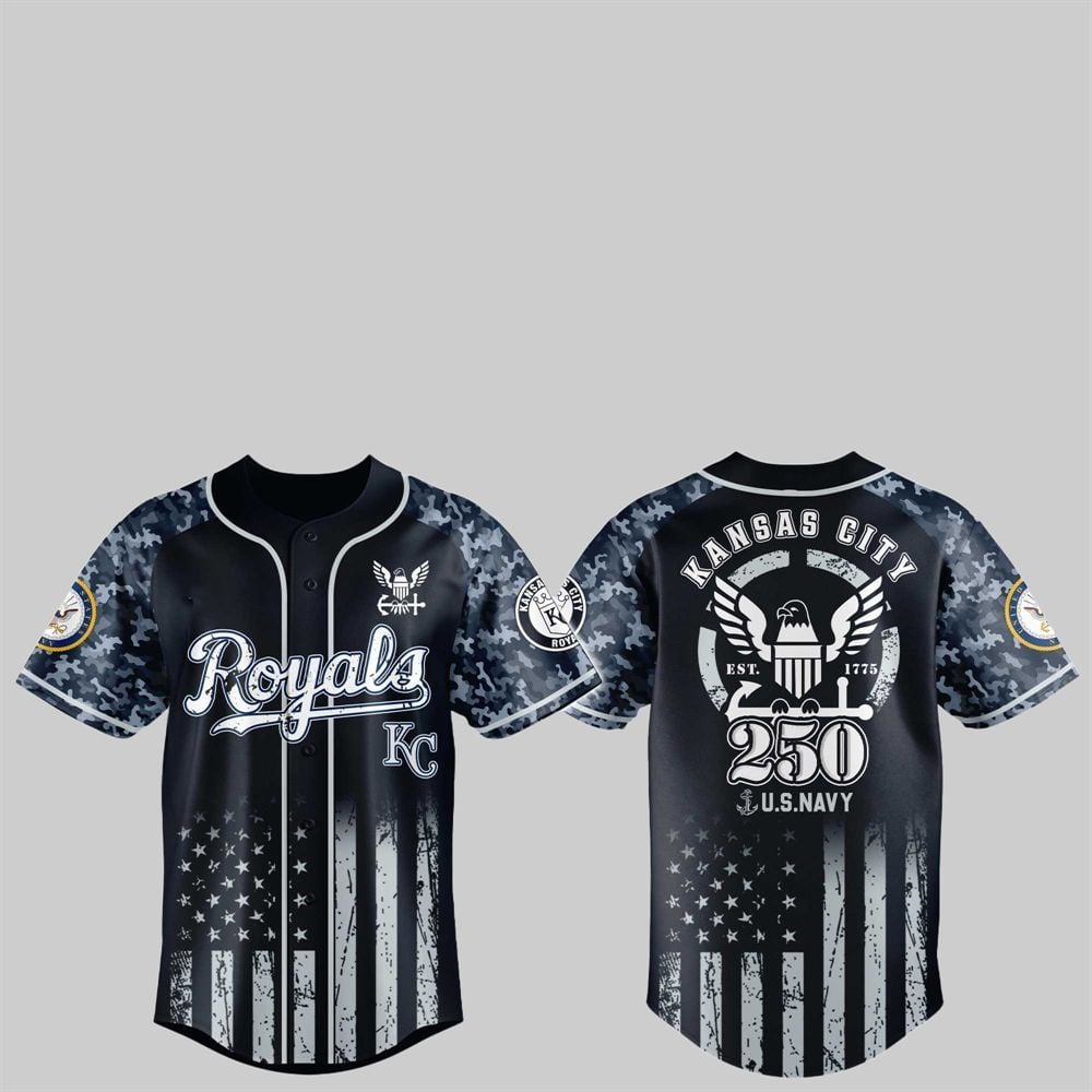 KC Royals 250th US NAVY Jersey 2025 - Grishko.com