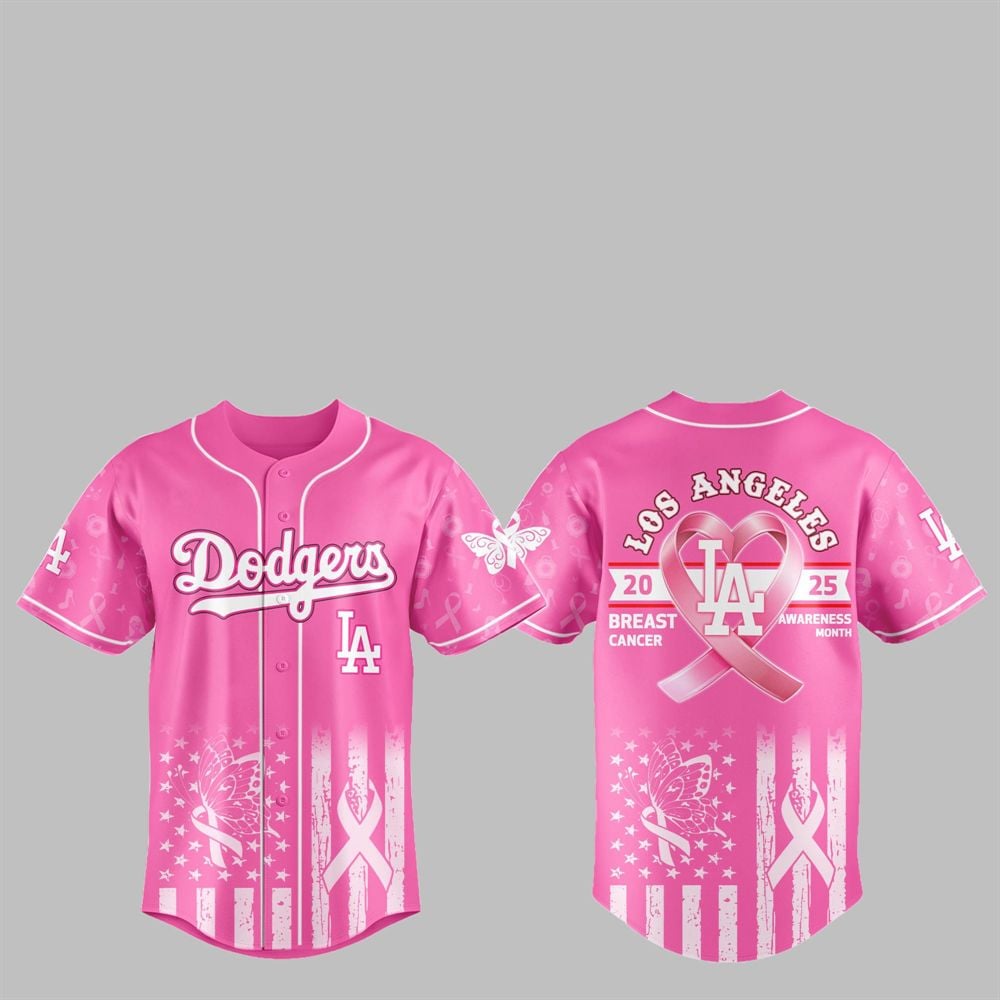 LA Dodgers 2025 Breast Cancer Awareness Month Jersey - Grishko.com