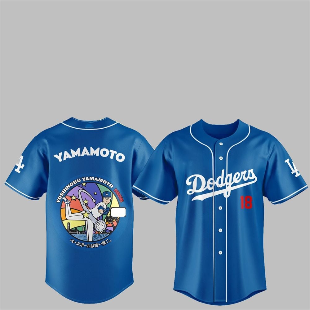 LA Dodgers Japan Rising Stars Yoshinobu Yamamoto Jersey 2025 - Grishko.com