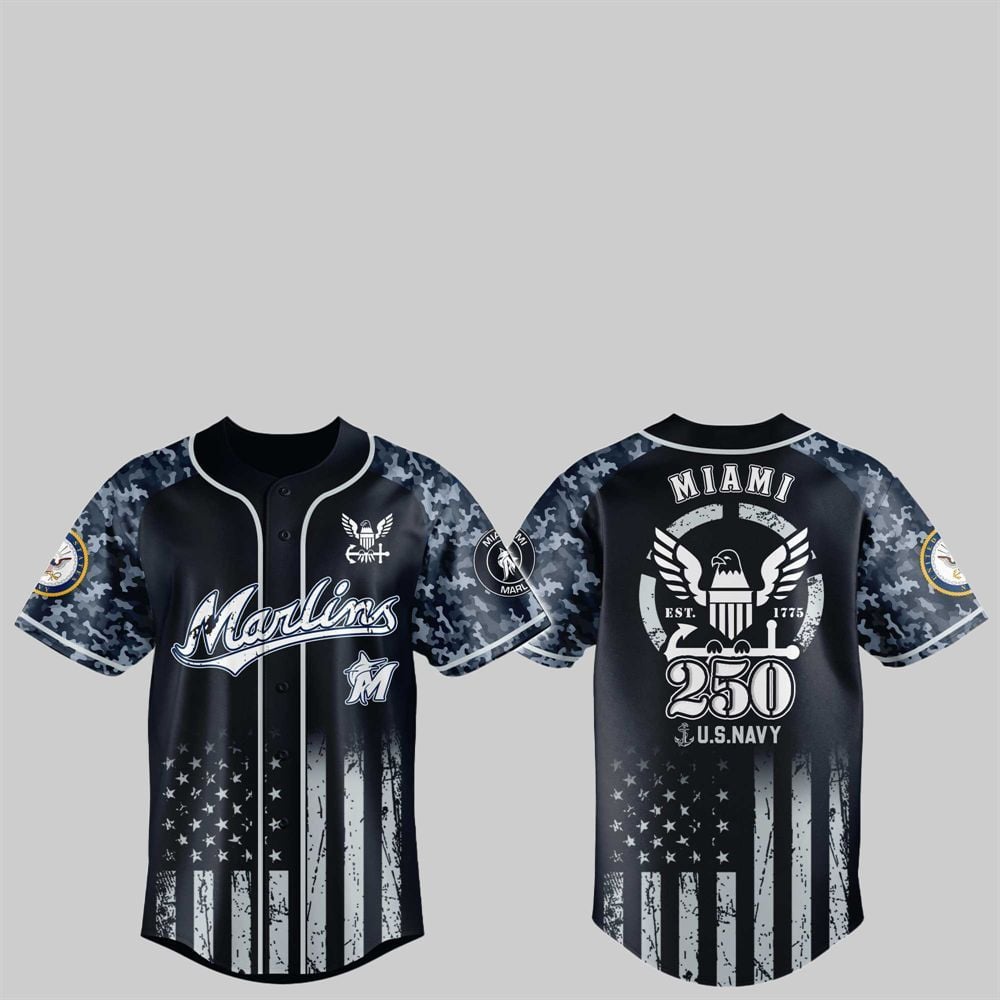 Marlins 250th US NAVY Jersey 2025 - Grishko.com