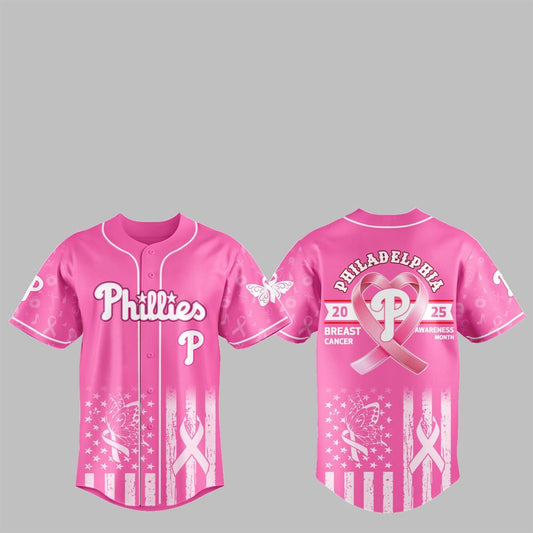 Phillies 2025 Breast Cancer Awareness Month Jersey - Grishko.com