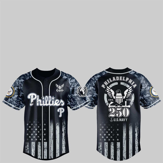 Phillies 250th US NAVY Jersey 2025 - Grishko.com
