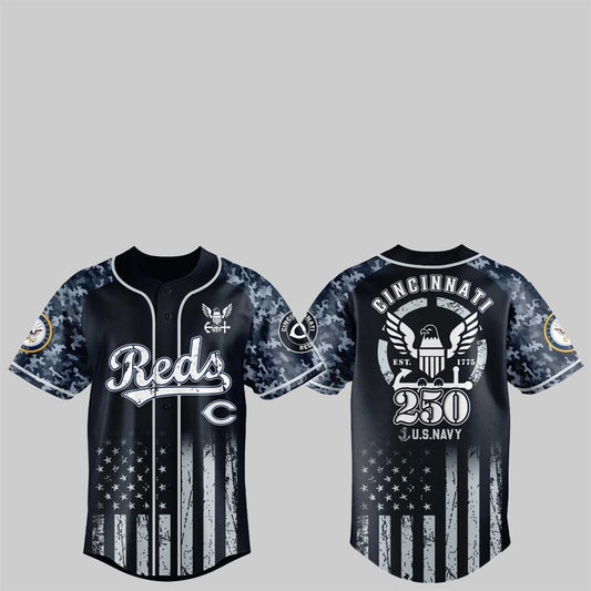 Reds 250th US NAVY Jersey 2025 - Grishko.com
