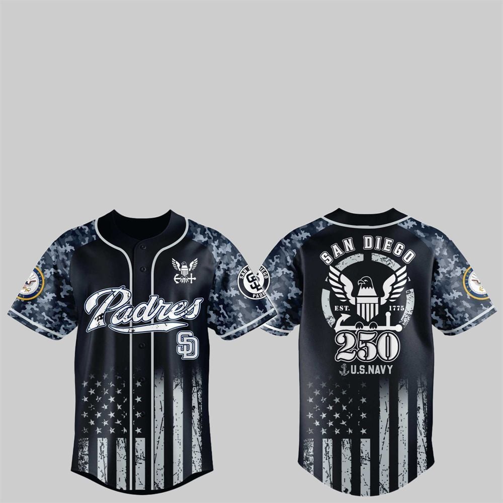 SD Padres 250th US NAVY Jersey 2025 - Grishko.com