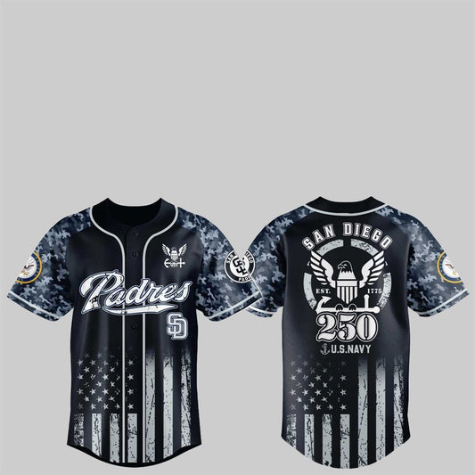 SD Padres 250th US NAVY Jersey 2025 - Grishko.com