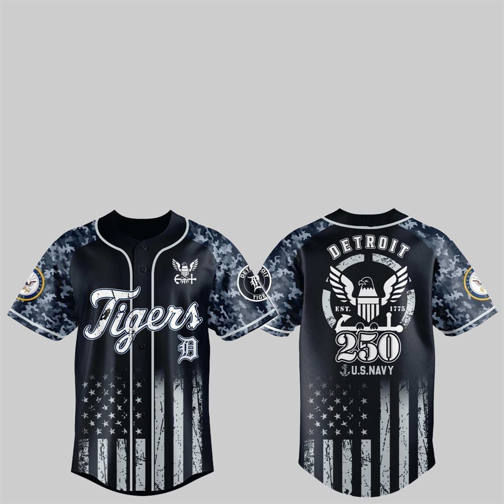 Tigers 250th US NAVY Jersey 2025 - Grishko.com