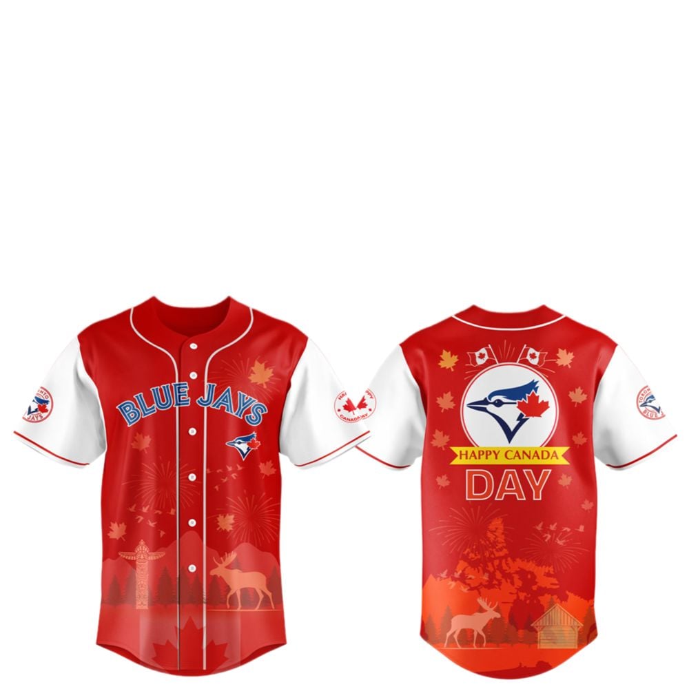 Toronto Blue Jays Happy Canada Day Jersey 2025 - Grishko.com