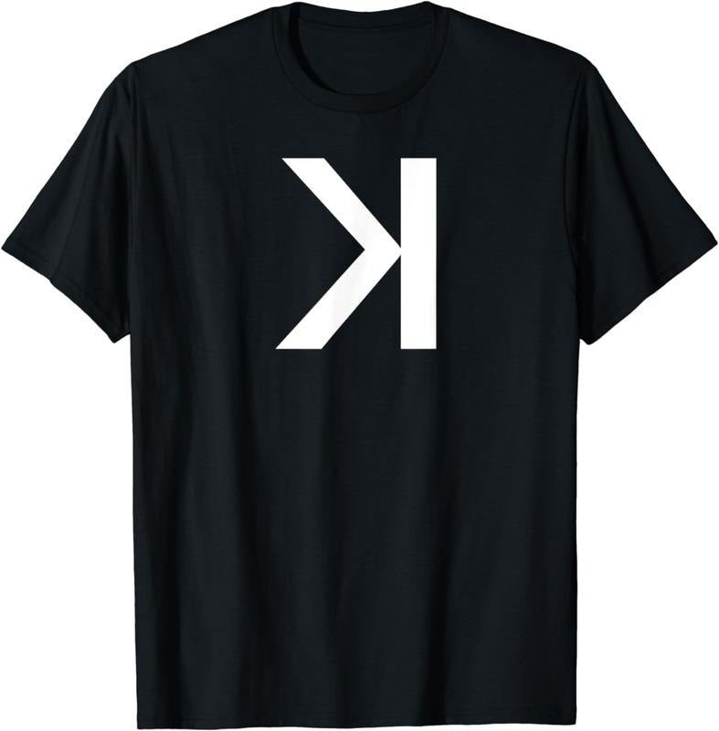 [100% Cotton] Backwards Letter K T-Shirt